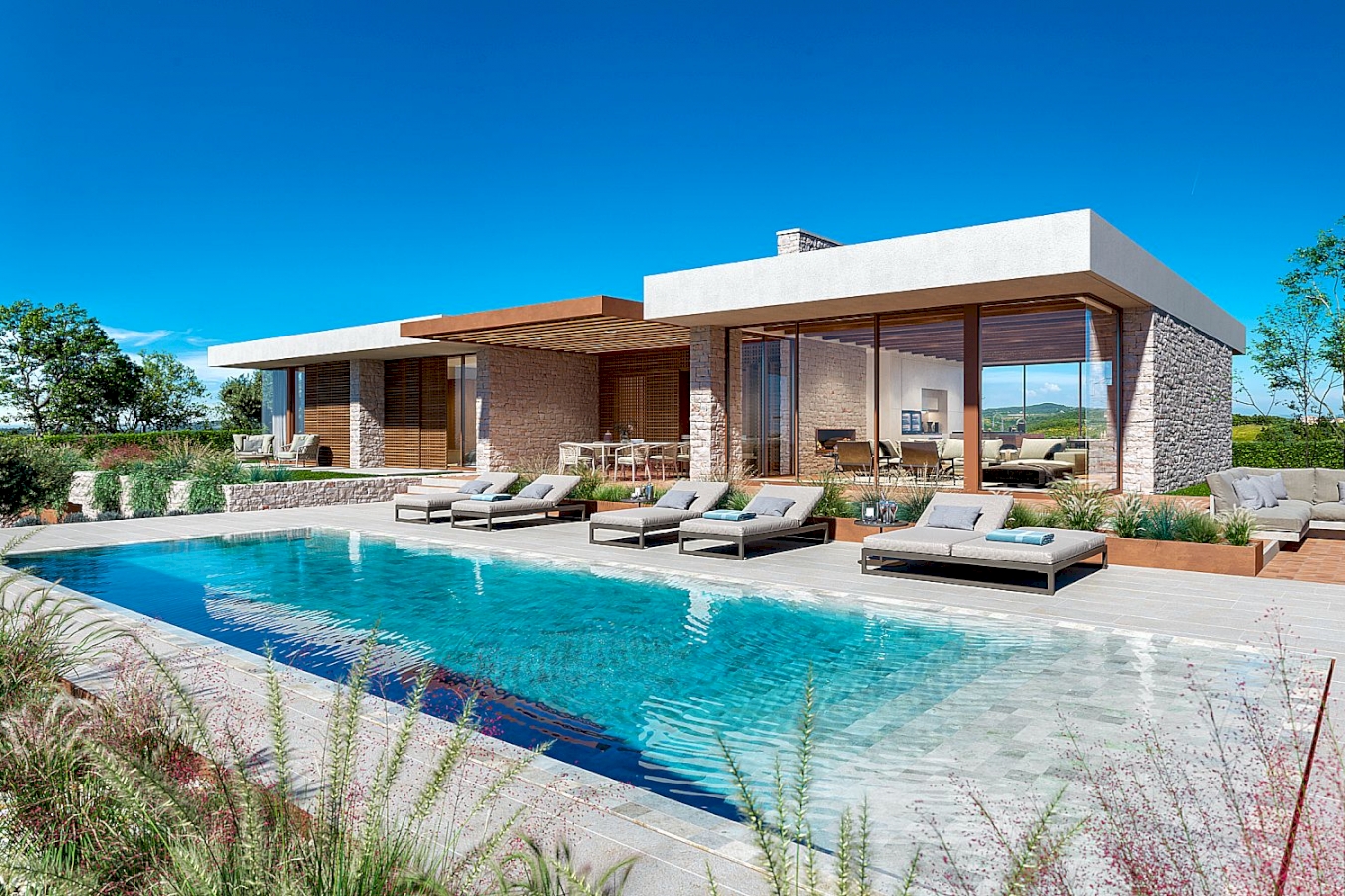 Moderne luksuzne vile s pogledom na more u Istri