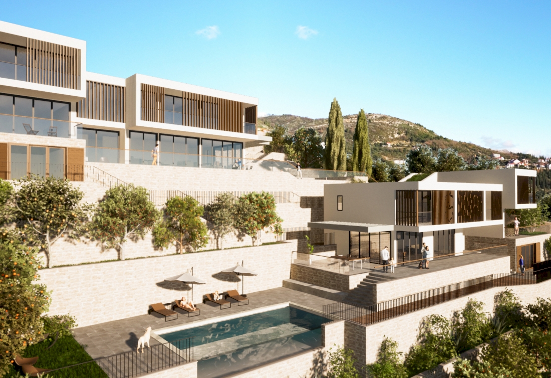 Riviera von Dubrovnik - Grundstück mit Baugenehmigung für zwei Villen mit Meerblick