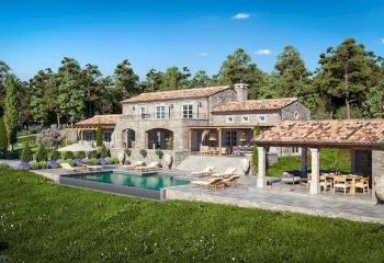 Veličanstvena stancija s bazenom na zemljištu od 6.850 m2 - Istra